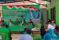 Ketua DPC PPP Bolmut Moh, Sidik Binol saat memberikan sambutan pada sabtu (31/8/2024) 