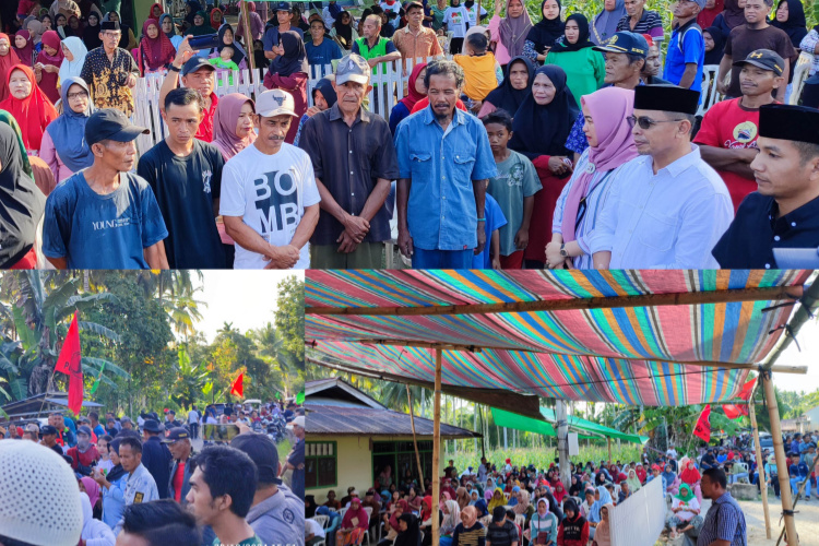 Kampanye Dialogis SJL-MAP Banjir Dukungan di Desa Soligir Kaidipang. Doc/Fadlan Ibunu Rabu (30/10/2024)