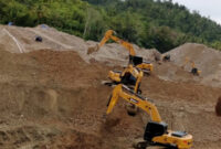 Aktifitas tambang ilegal di Batudulanga, Pohuwato, terus berjalan meskipun sudah ada larangan tegas dari Polda Gorontalo. Gambar/Doc: Nopri Dotulong Senin (4/11/2024)