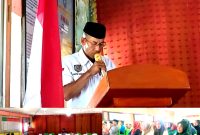 Sangadi Batulintik Manto Tangahu saat memaparkan LPJ sangadi tahun 2024 dihadapan masyarakat di Kantor Desa Batulintik Rabu (14/5/2025)