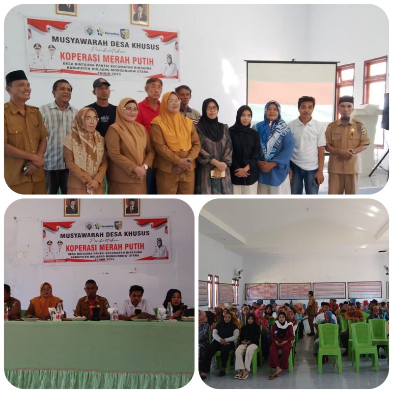 Bunda Sangadi Bintauna Pantai saat membuka kegiatan musdes di Gedung Serbaguna pada senin (26/5/2025) 