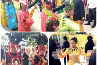 Bupati Sirajudin Lasena bersama Wakil Bupati Mohammad Aditya Pontoh saat melepas peserta Karnaval Budaya didepan gerbang Lapangan Kembar Boroko Kamis (22/5/2205) 