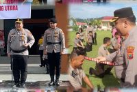 Momen khidmat saat upacara berlangsung di Lapangan Apel Sanika Satyawada. Gambar/Doc: Humas Polres Bolmut. 