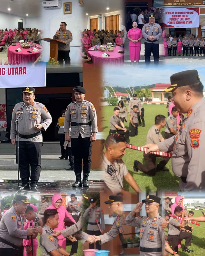 Momen khidmat saat upacara berlangsung di Lapangan Apel Sanika Satyawada. Gambar/Doc: Humas Polres Bolmut. 