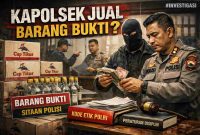 Ilustrasi dugaan penyalahgunaan barang bukti oleh oknum aparat kepolisian.