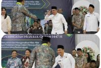 Istimewa: Bupati Bolaang Mongondow Yusra Alhabsyi bersama Wakil Bupati Dony Lumenta saat menghadiri kegiatan Safari Ramadhan Pemerintah Provinsi Sulawesi Utara di Masjid Baitul Makmur, Kota Kotamobagu. Kehadiran keduanya tampak kompak dan disambut hangat oleh jajaran pemerintah daerah, tokoh agama, serta masyarakat dalam suasana penuh kebersamaan di bulan suci Ramadhan.