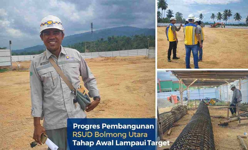 Di tengah aktivitas proyek, tim melakukan pengecekan lapangan untuk memastikan setiap tahapan pekerjaan berjalan optimal. Dengan pengalaman dan profesionalisme PT Brantas Abipraya (Persero), progres pembangunan RSUD Bolmong Utara terus menunjukkan hasil yang positif.