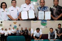 Bupati Bolaang Mongondow didampingi Wakil Bupati bersama jajaran BMKG saat penandatanganan kerja sama dan peninjauan sistem teknologi peringatan dini, sebagai langkah cepat Pemkab Bolmong dalam memperkuat perlindungan masyarakat pesisir dari ancaman bencana.