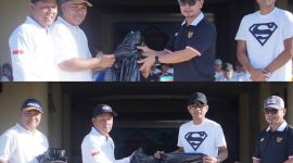 Bupati Bolaang Mongondow Utara Dr. Sirajudin Lasena. bersama Wakil Bupati Moh. Aditya Pontoh. memimpin langsung pencanangan Gerakan Indonesia ASRI (Aman, Sehat, Resik, Indah) di halaman Kantor Bupati, Jumat (10/04/2026), sebagai wujud komitmen bersama menciptakan lingkungan bersih dan berkelanjutan.