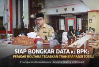 Bupati Boltara bersama tim BPK RI Perwakilan Sulut saat pembahasan awal audit LKPD 2025, menegaskan komitmen keterbukaan penuh terhadap seluruh dokumen keuangan daerah.