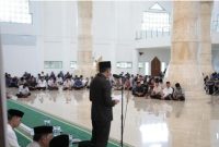 Wali Kota Kotamobagu, dr. Weny Gaib, Sp.M., bersama jajaran Pemerintah Kota Kotamobagu menghadiri peringatan Tahun Baru Islam 1 Muharram 1448 Hijriah di Masjid Agung Baitul Makmur sebagai momentum memperkuat kebersamaan dan semangat pembangunan daerah.