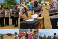 Kapolres Bolaang Mongondow Utara, AKBP Andhika Fitransyah, S.I.K., M.Han., memimpin langsung prosesi Serah Terima Jabatan (Sertijab) sejumlah Pejabat Utama (PJU) dan Kapolsek jajaran sebagai bagian dari upaya penguatan organisasi serta peningkatan kinerja pelayanan kepolisian kepada masyarakat di wilayah hukum Polres Bolmut Selasa (21/7/2026).