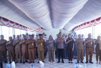 Kabag Ops Polres Bolaang Mongondow Utara AKP N. Rimporok, S.E., M.H., mewakili Kapolres Bolmut menghadiri pembukaan Diklat Paskibraka 2026 di Aula Hotel Rafika, Kaidipang, Senin (3/8/2026).